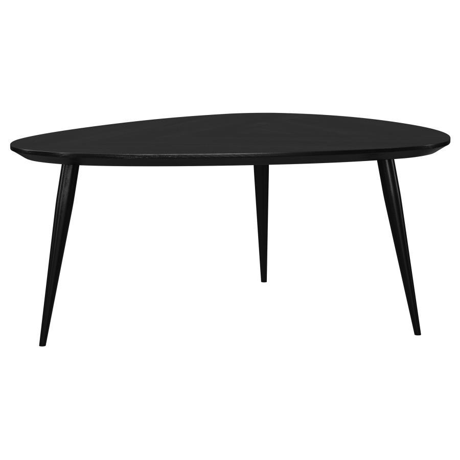 (image for) Odessa Triangular Solid Wood Coffee Table Black