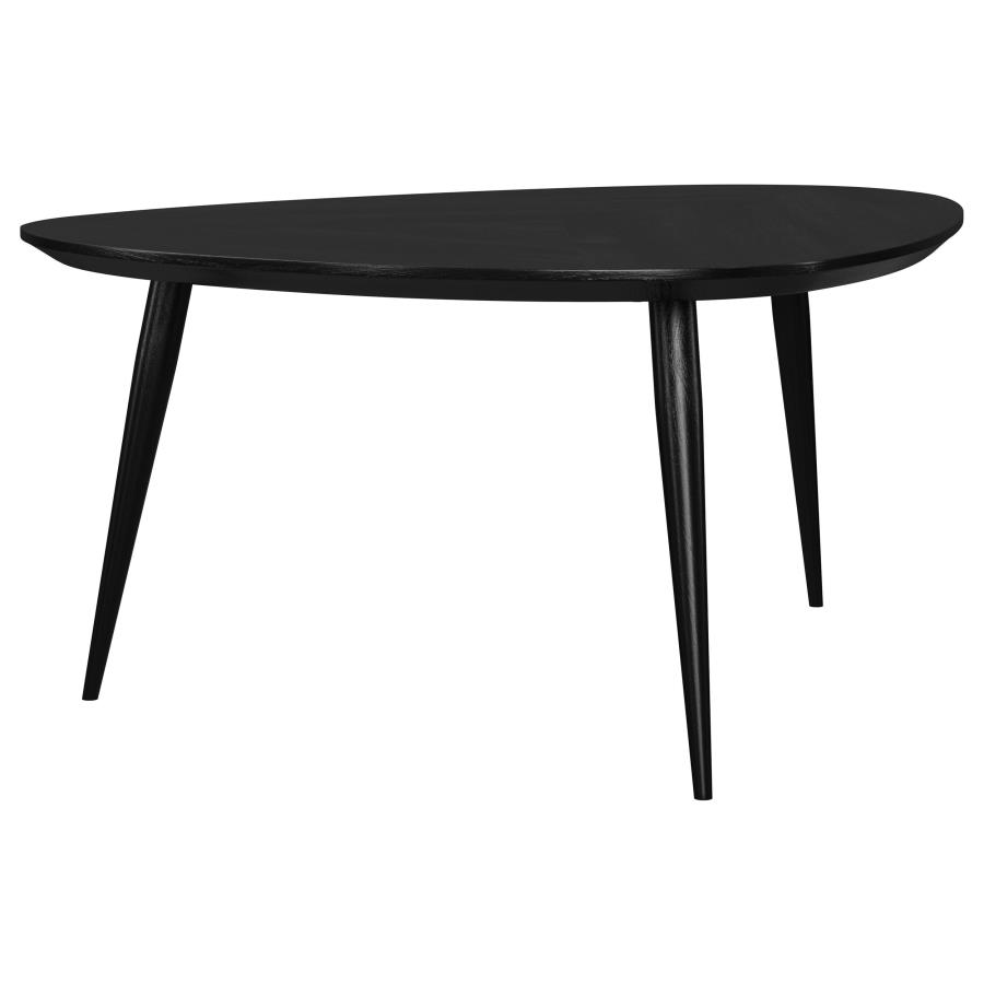 (image for) Odessa Triangular Solid Wood Coffee Table Black