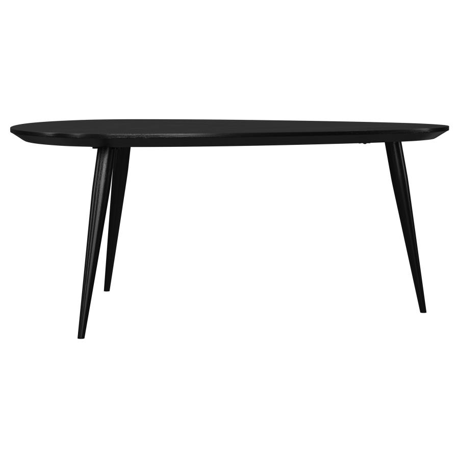 (image for) Odessa Triangular Solid Wood Coffee Table Black