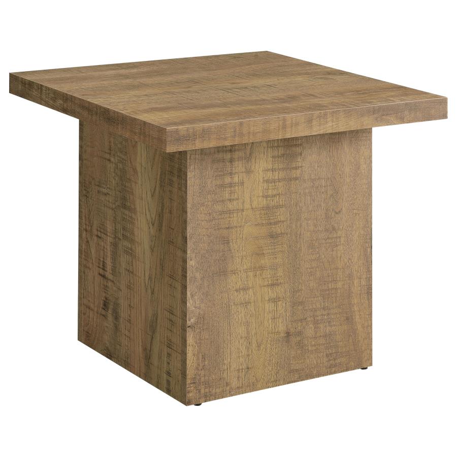 (image for) Devar Square Engineered Wood End Table Mango Brown - Click Image to Close