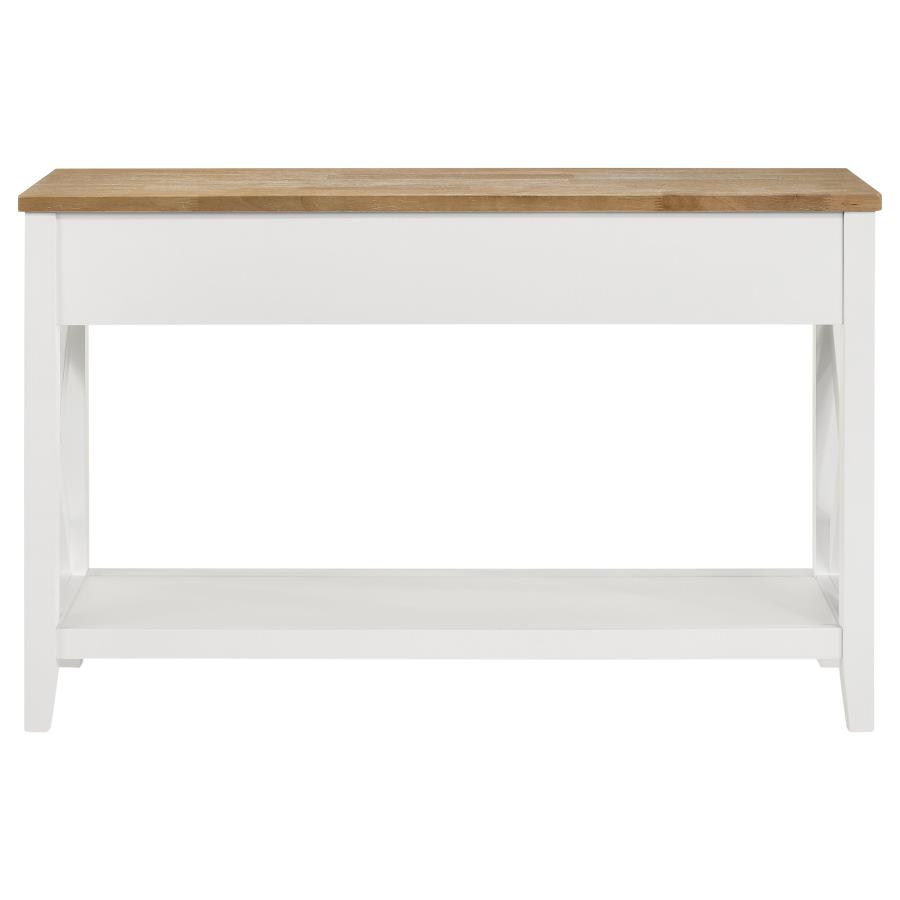 (image for) Hollis 2-drawer Wood Entryway Console Table Brown and White