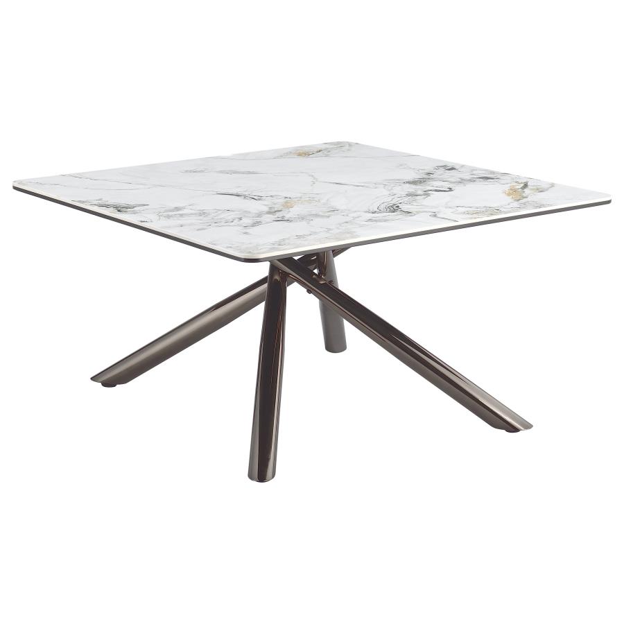 (image for) Carvell Square Sintered Stone Top Coffee Table Mirage White