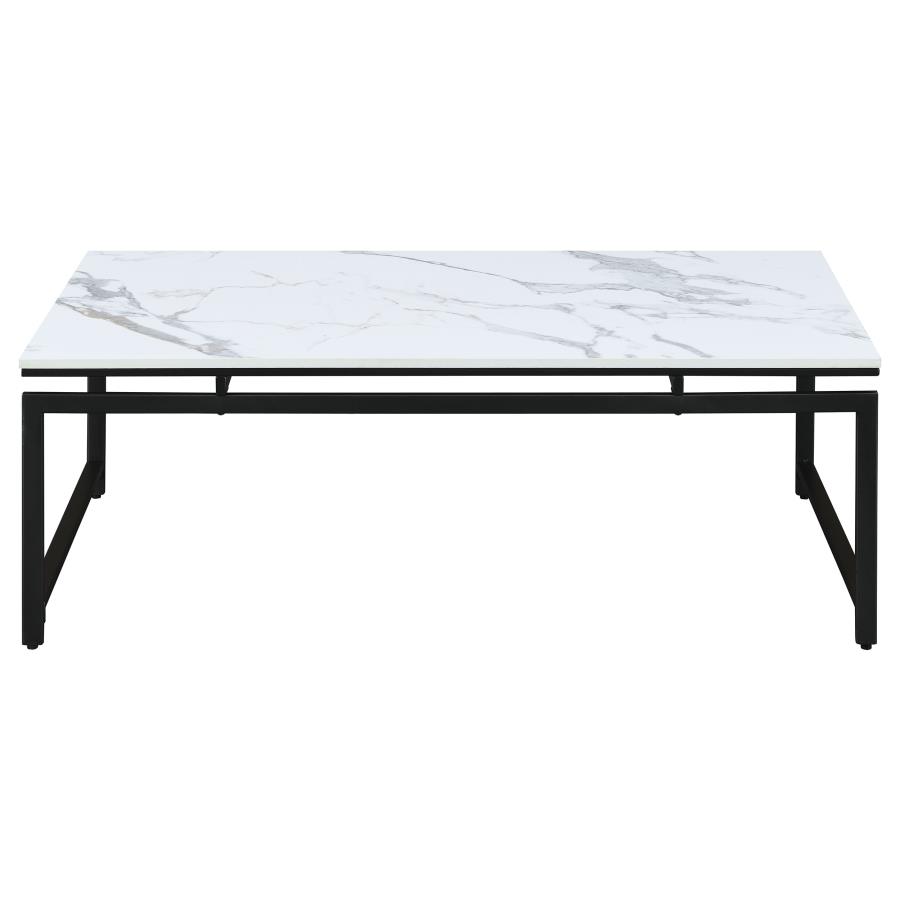 (image for) Clark 3-piece Faux Marble Top Coffee Table Set White