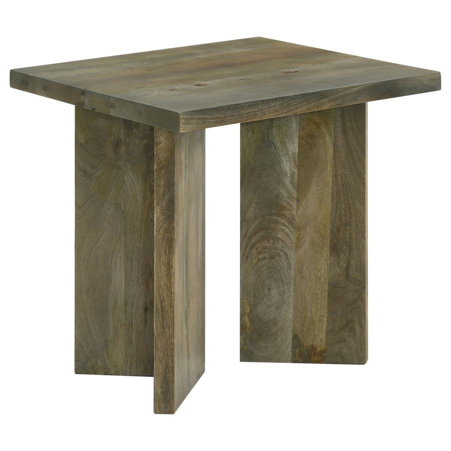 (image for) Andando Square Solid Wood End Table Mango Brown