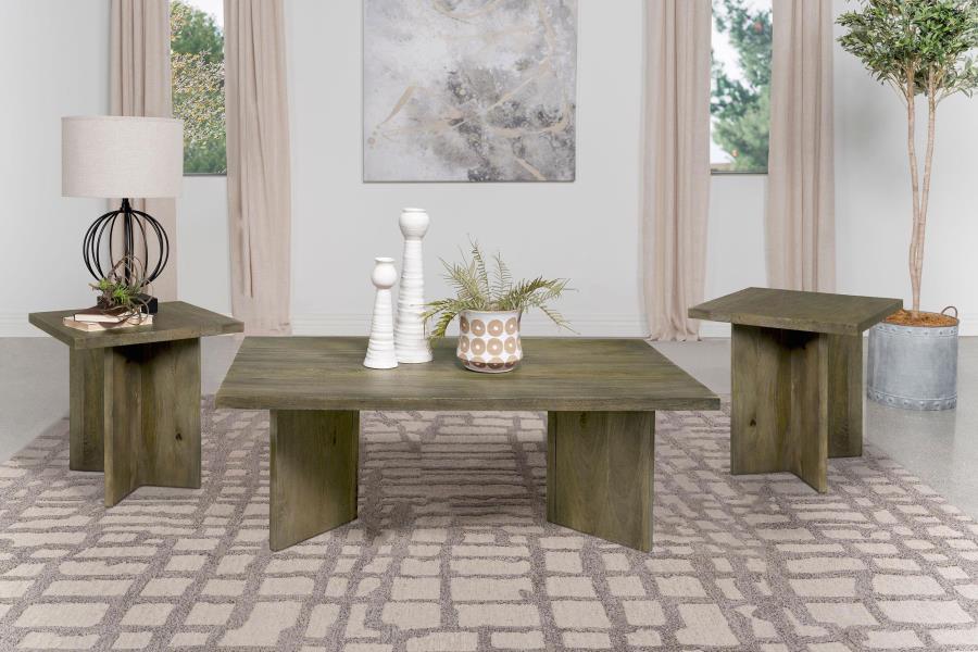 (image for) Andando 3-piece Coffee and End Table Set Mango Brown