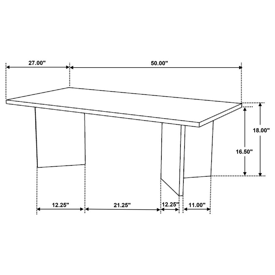 (image for) Andando Rectangular Solid Wood Coffee Table Mango Brown