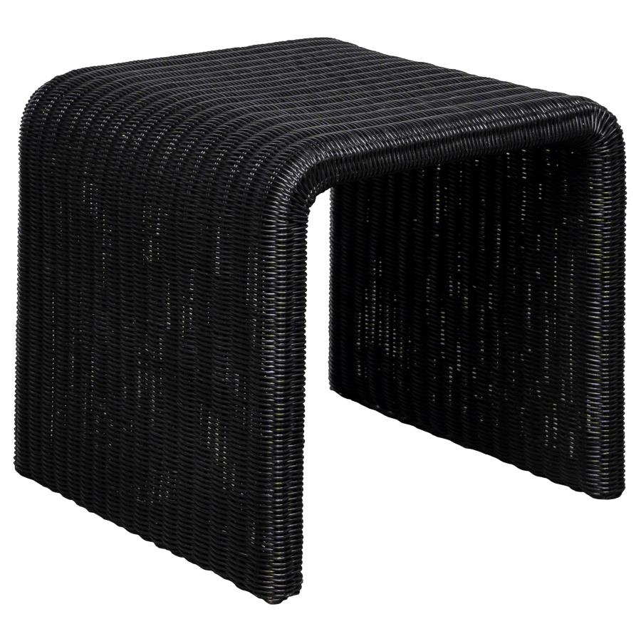 (image for) Cahya Woven Rattan Square End Table Black - Click Image to Close