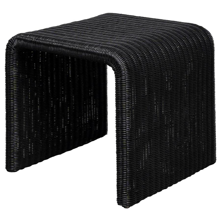 (image for) Cahya Woven Rattan Square End Table Black