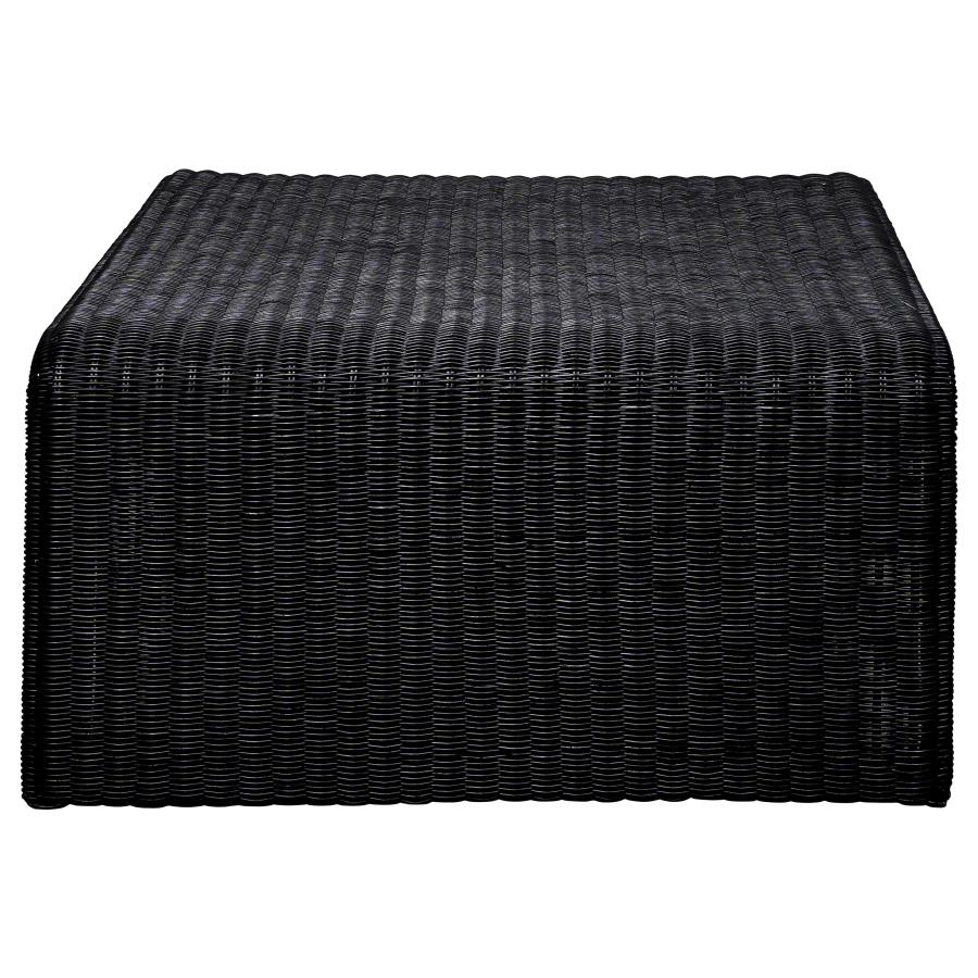 (image for) Cahya Woven Rattan Square Coffee Table Black