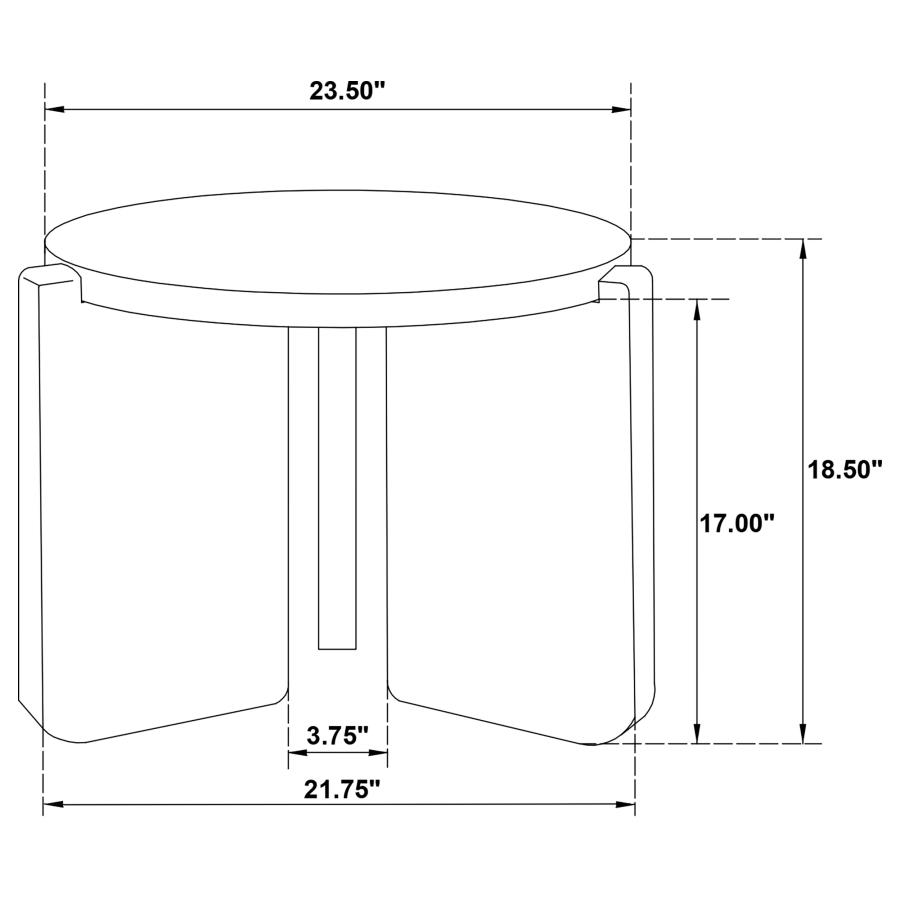 (image for) Cordova Round Solid Wood End Table Black