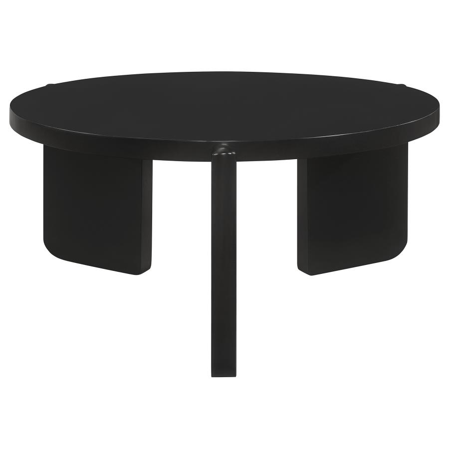 (image for) Cordova Round Solid Wood Coffee Table Black