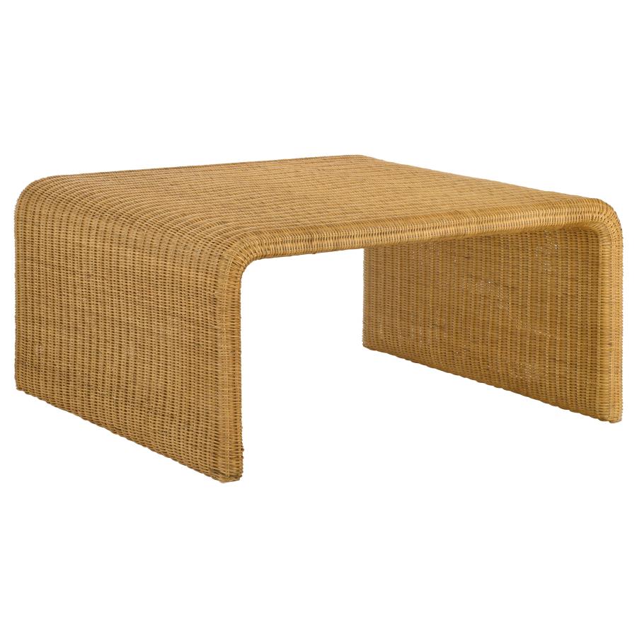 (image for) Juanita Square Woven Rattan Coffee Table Natural