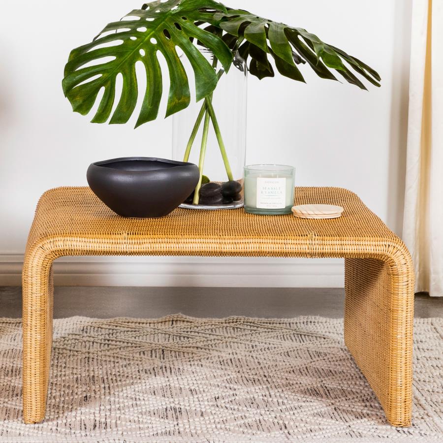 (image for) Juanita Square Woven Rattan Coffee Table Natural