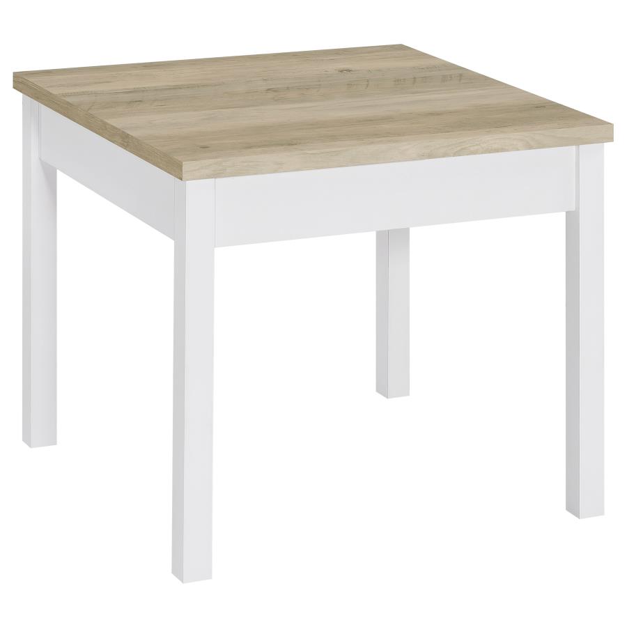 (image for) Stacie 3-piece Coffee Table Set Distressed Pine and White