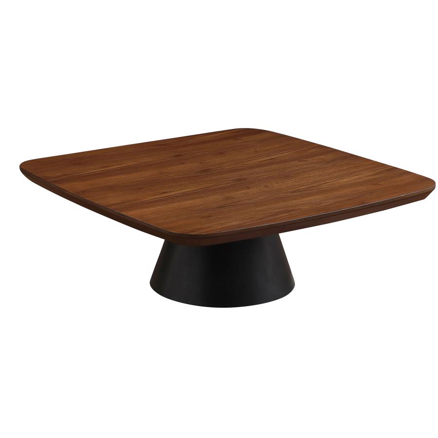 (image for) Eason 2-piece Coffee Table Set Walnut and Black