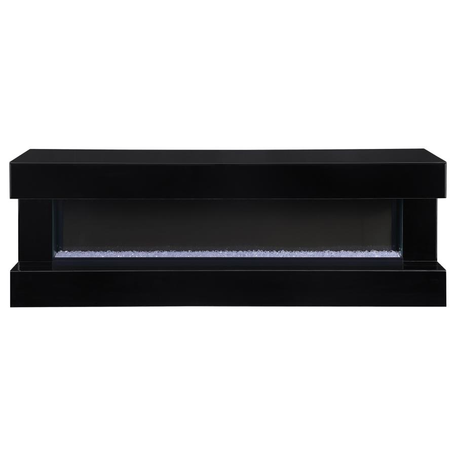 (image for) Vallerie 71" TV Stand with Visual Flame Box Black