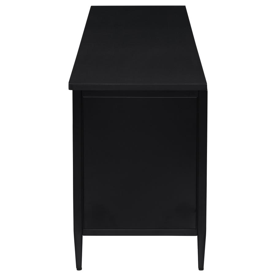 (image for) Amherst 2-door 70-inch Metal TV Stand Media Console Black