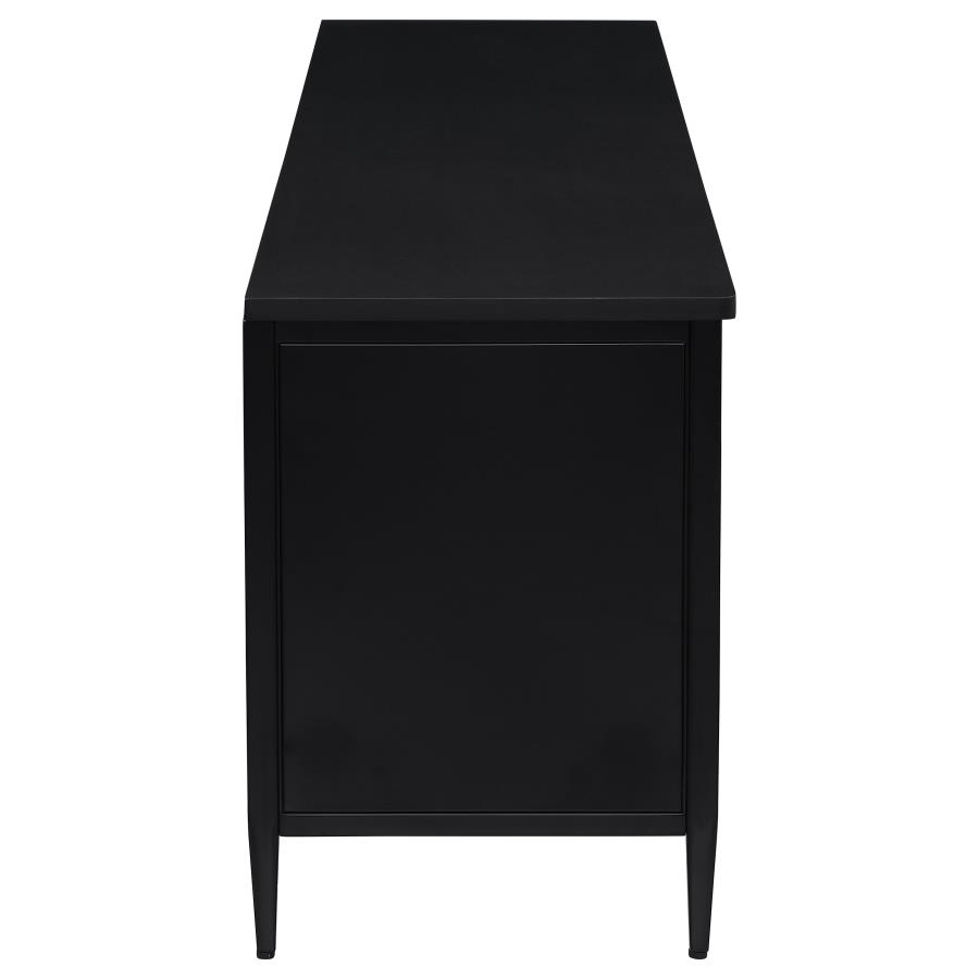 (image for) Amherst 2-door 70-inch Metal TV Stand Media Console Black