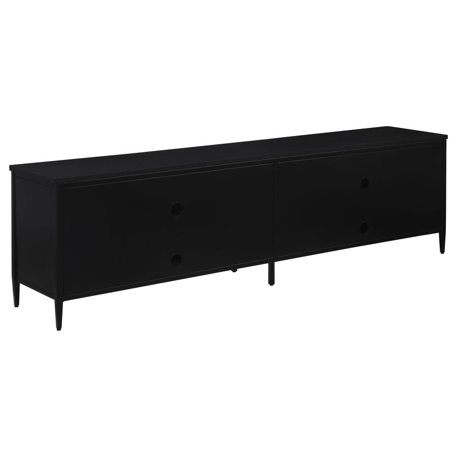 (image for) Amherst 4-door 78-inch Metal TV Stand Media Console Black