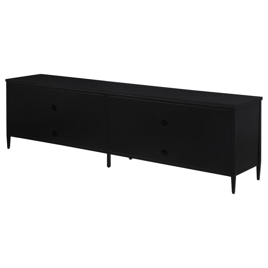 (image for) Amherst 4-door 78-inch Metal TV Stand Media Console Black