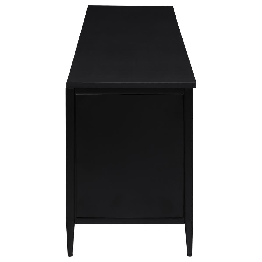 (image for) Amherst 4-door 78-inch Metal TV Stand Media Console Black