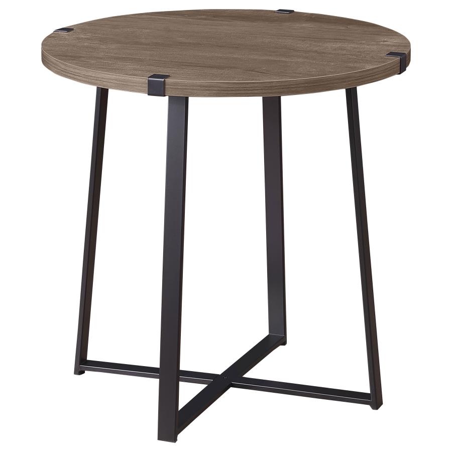 (image for) Marcus Round Engineered Wood Side End Table Grey