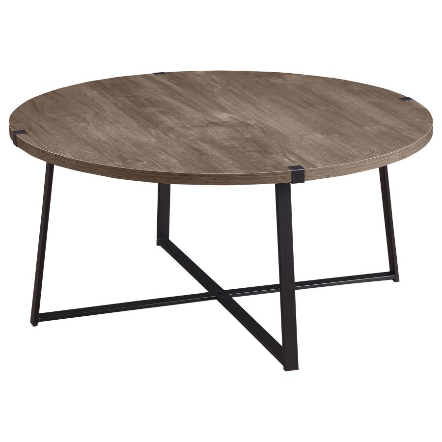 (image for) Marcus Round Engineered Wood Coffee Table Grey