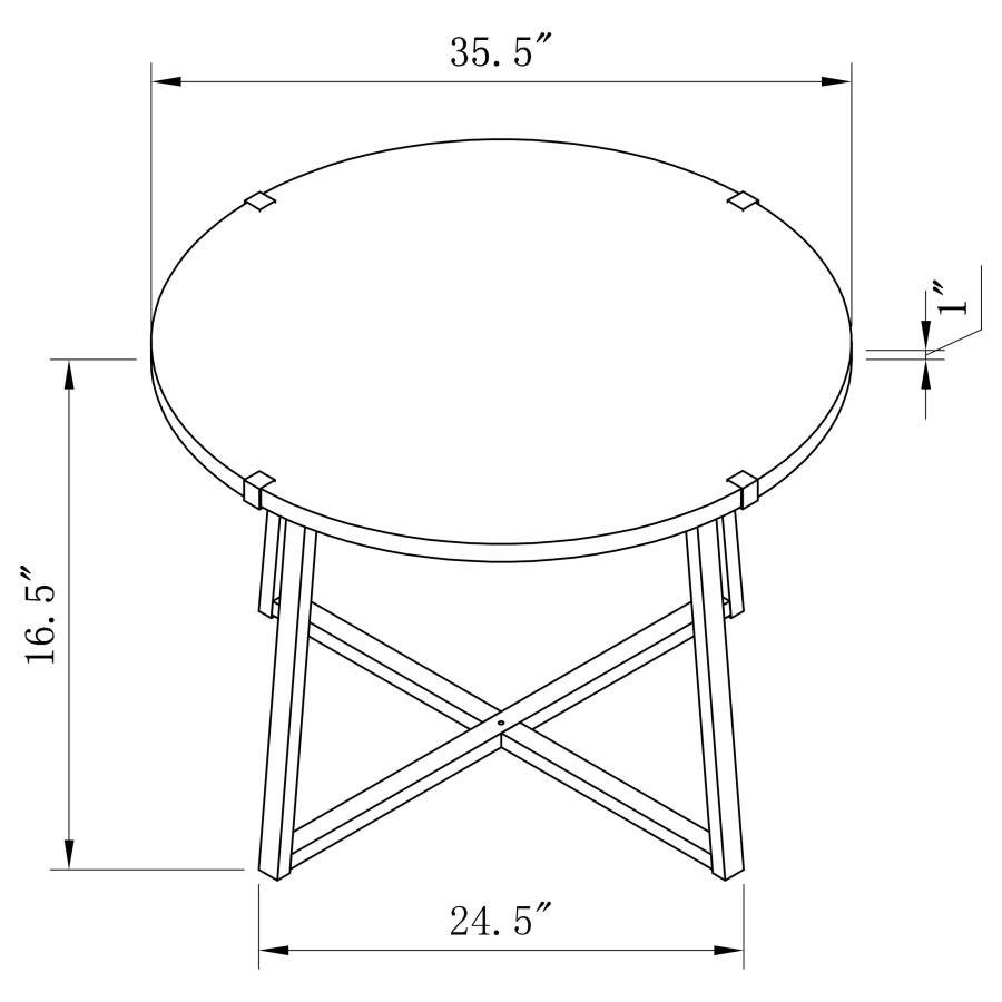 (image for) Marcus Round Engineered Wood Coffee Table Grey