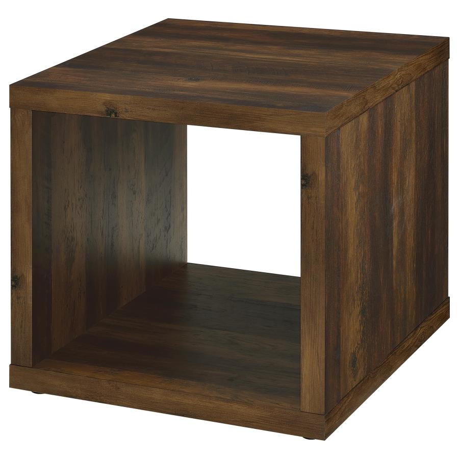 (image for) Frisco Square Engineered Wood Side End Table Dark Pine