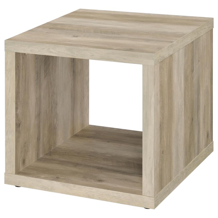 (image for) Frisco Square Engineered Wood Side End Table Distressed Pine