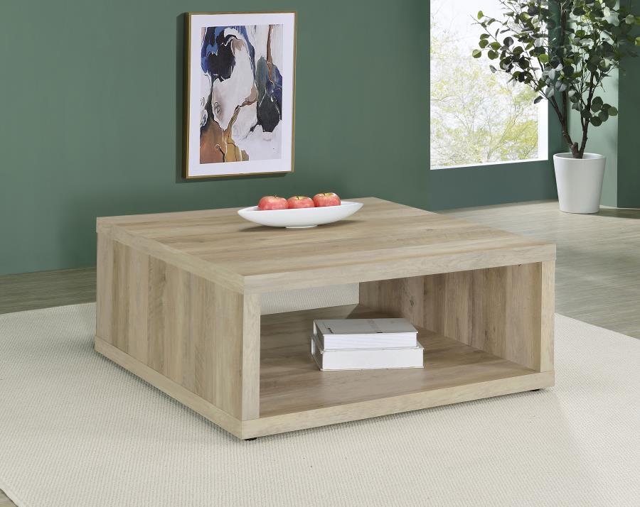 (image for) Frisco Square Engineered Wood Coffee Table Distressed Pine