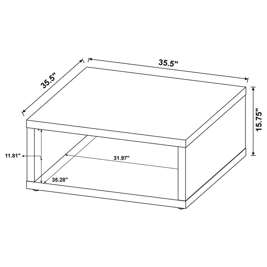 (image for) Frisco Square Engineered Wood Coffee Table Distressed Pine