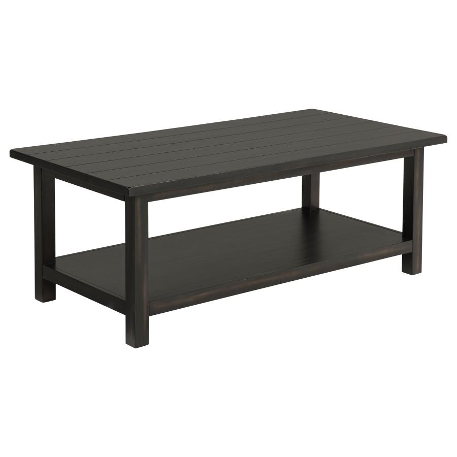 (image for) Payne Wood Coffee Table with Shelf Java