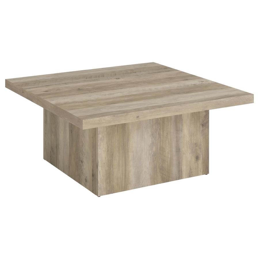 (image for) Devar Square Engineered Wood Coffee Table Distressed Pine
