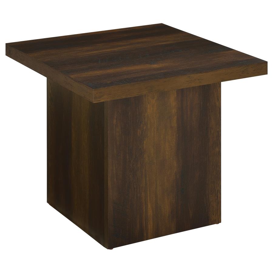 (image for) Devar Square Engineered Wood Side End Table Dark Pine