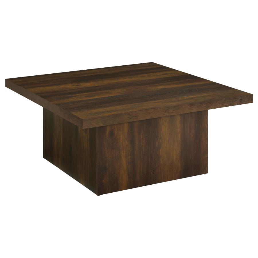 (image for) Devar Square Engineered Wood Cocktail Coffee Table Dark Pine