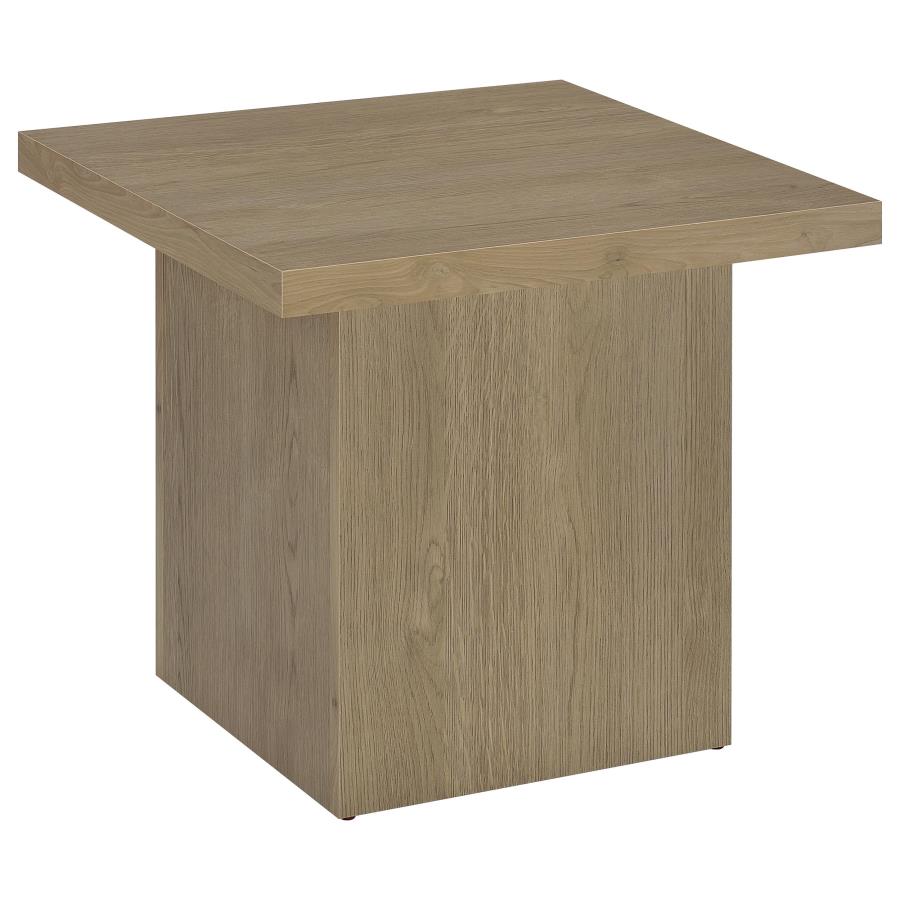 (image for) Devar Square Engineered Wood Side End Table Latte