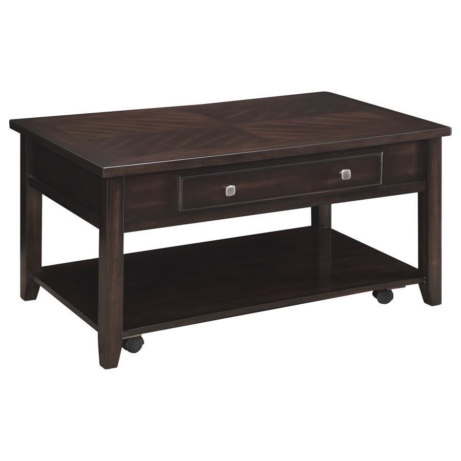 (image for) Bradford Rectangular Wood Lift Top Coffee Table Walnut