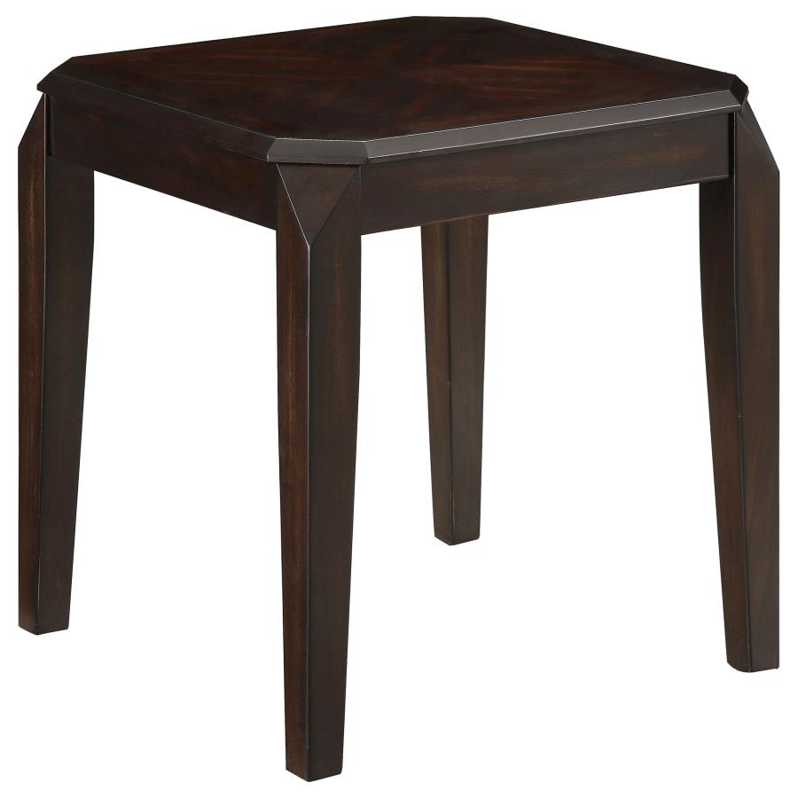 (image for) Baylor Square Wood Side End Table Walnut