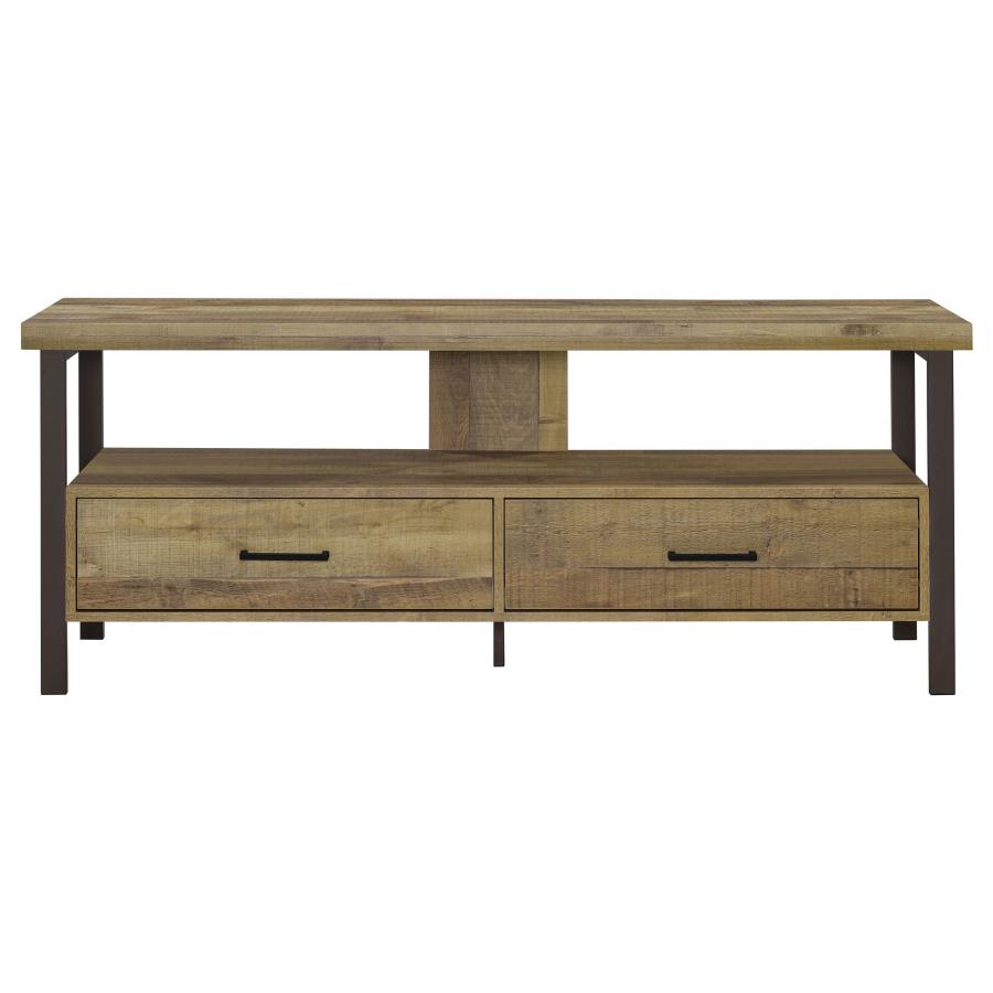 (image for) Ruston 2-drawer Engineered Wood 59" TV Stand Weathered Pine