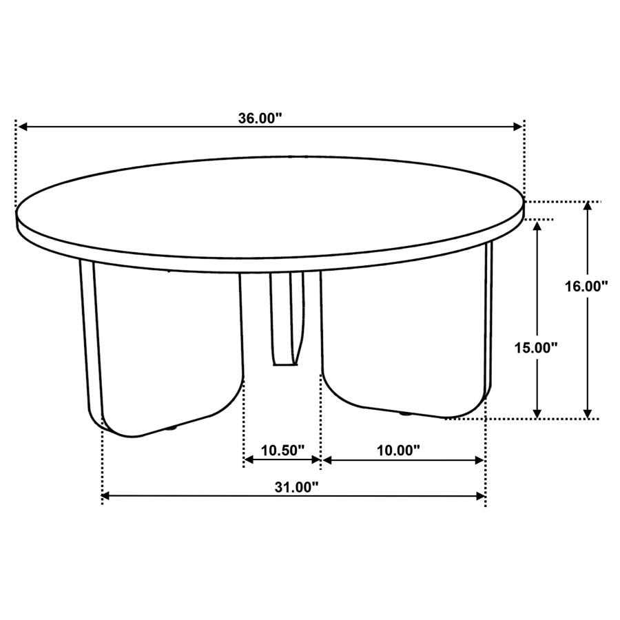 (image for) Dale Round Solid Mango Wood Coffee Table Brown