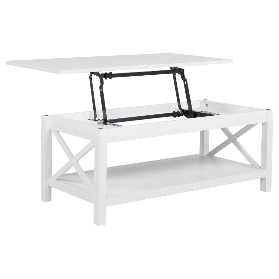 (image for) Skyview 44-inch Rectangular Lift Top Coffee Table White