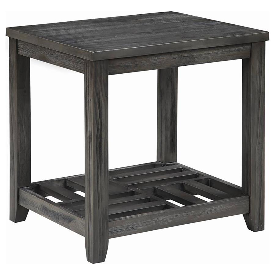 (image for) Cliffview 1-shelf Square Wood Side End Table Grey