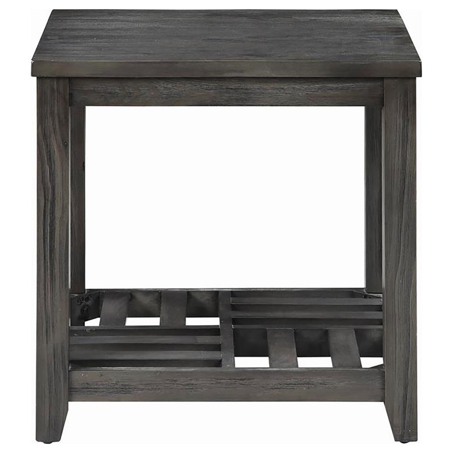 (image for) Cliffview 1-shelf Square Wood Side End Table Grey