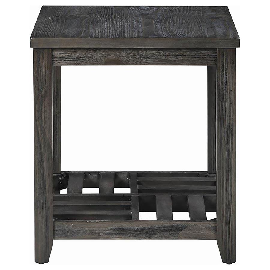 (image for) Cliffview 1-shelf Square Wood Side End Table Grey