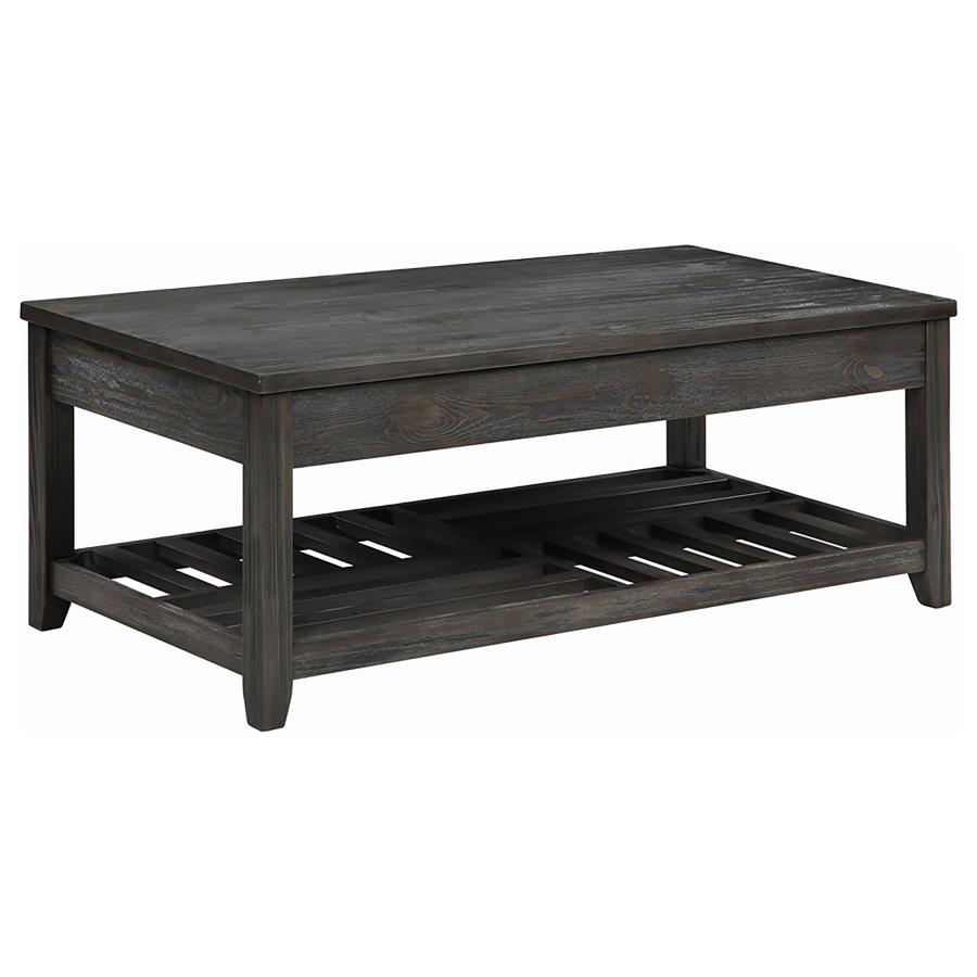 (image for) Cliffview Rectangular Wood Lift Top Coffee Table Grey - Click Image to Close