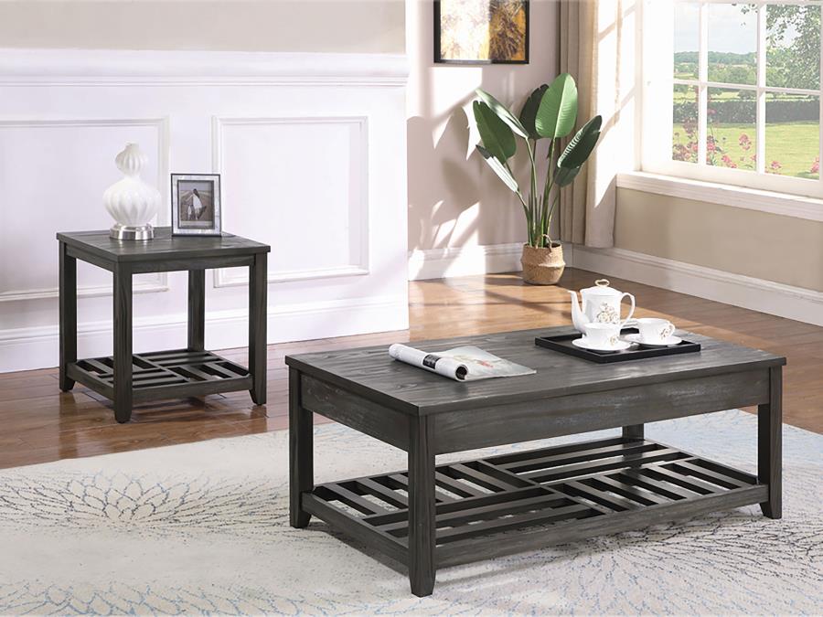 (image for) Cliffview Rectangular Wood Lift Top Coffee Table Grey