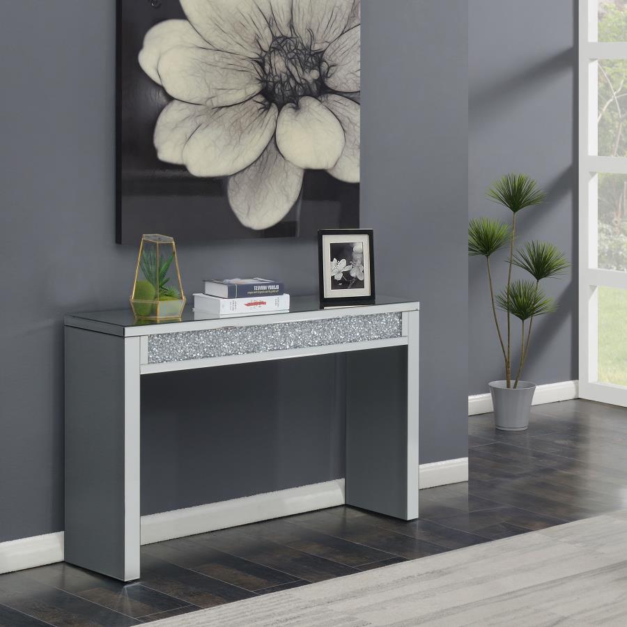 (image for) Gillian Mirrored Acrylic Entryway Console Table Silver