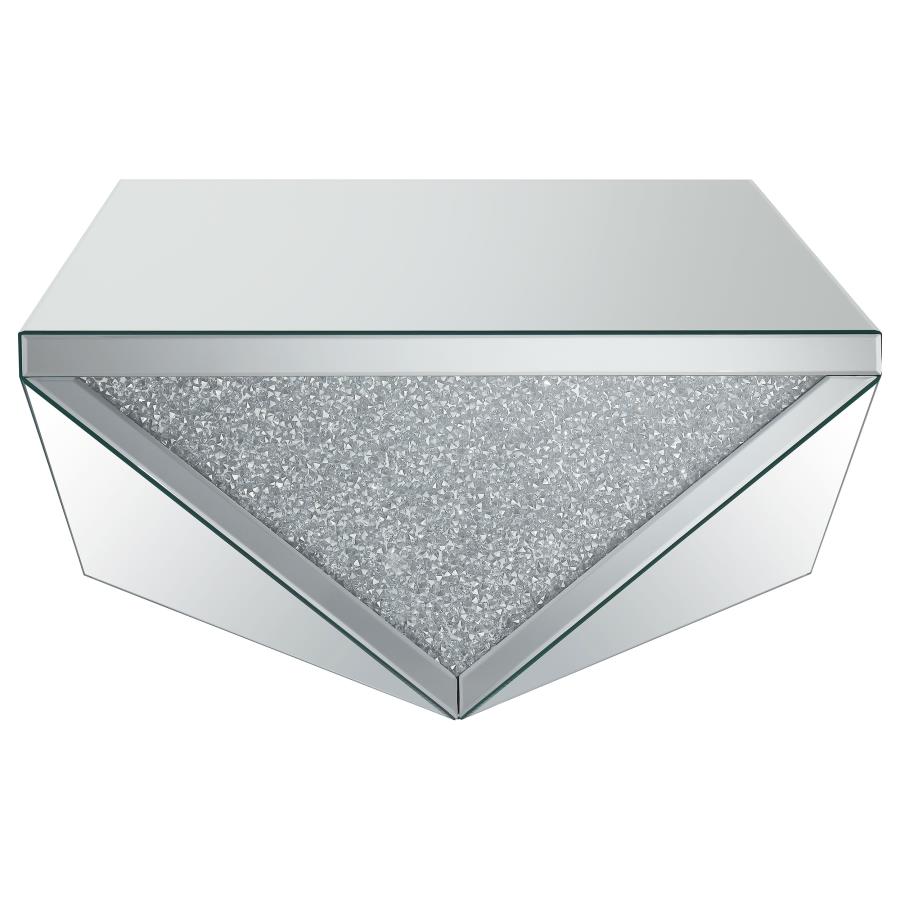 (image for) Amore Square Mirrored Acrylic Crystal Coffee Table Silver