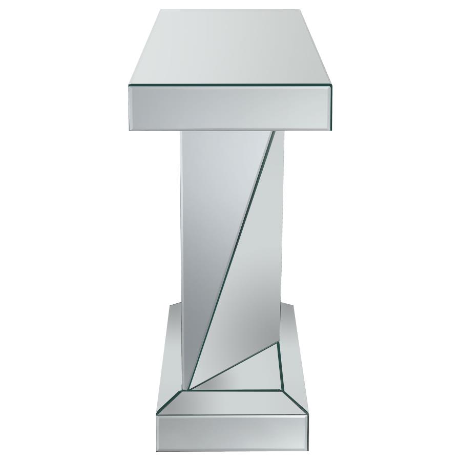 (image for) Amore Mirrored Acrylic Entryway Sofa Console Table Silver